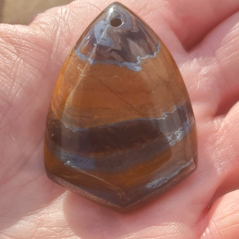 New Tiger Eye Freeform Pendant.